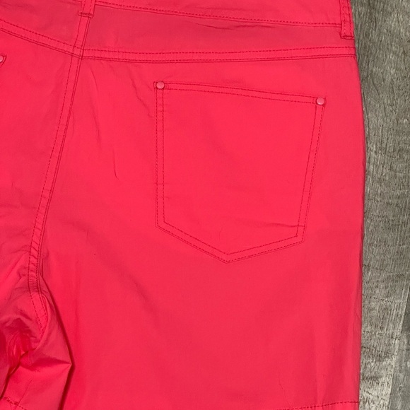 Women's Lee 18 XL 1X Shorts Chino Khakis Pink Button Elastic Waist Stretch NWOT - Picture 6 of 9